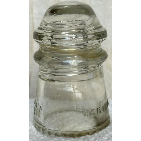 Vintage Hemingray 9 Insulator Very Good Condition. Slight Rust Small Chip - Picture 5 of 12